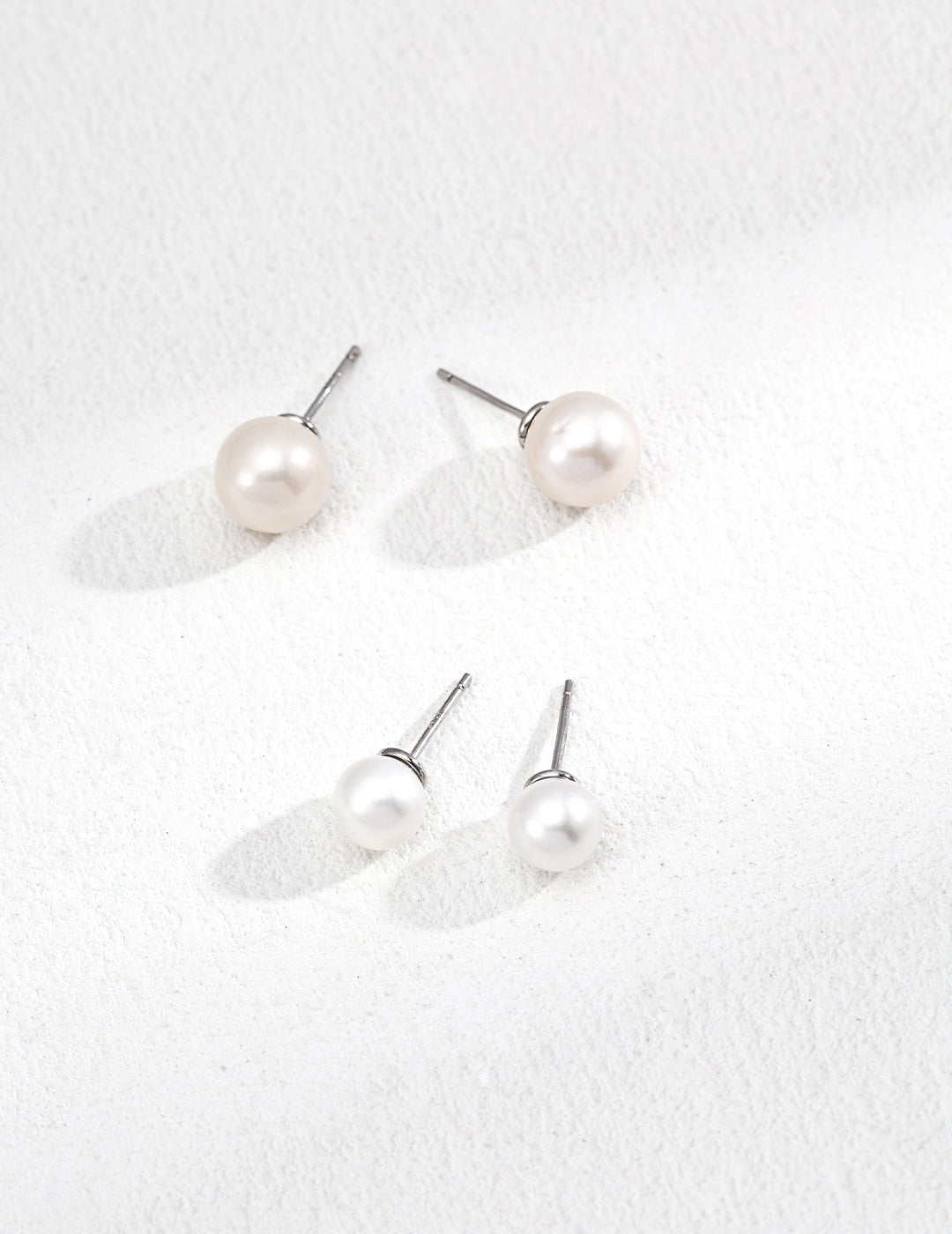 Timeless 10mm Round Pearl Earrings | Sterling Silver Daily Luxury