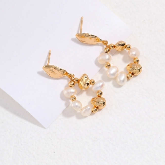 Minimalist Sterling Silver & Freshwater Pearl Set – view 7