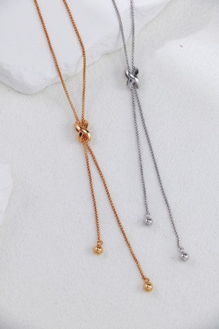S925 Silver Fashion Tassel Knot Necklace