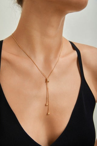 S925 Silver Fashion Tassel Knot Necklace