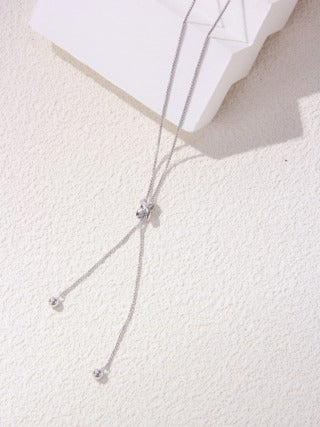 S925 Silver Fashion Tassel Knot Necklace