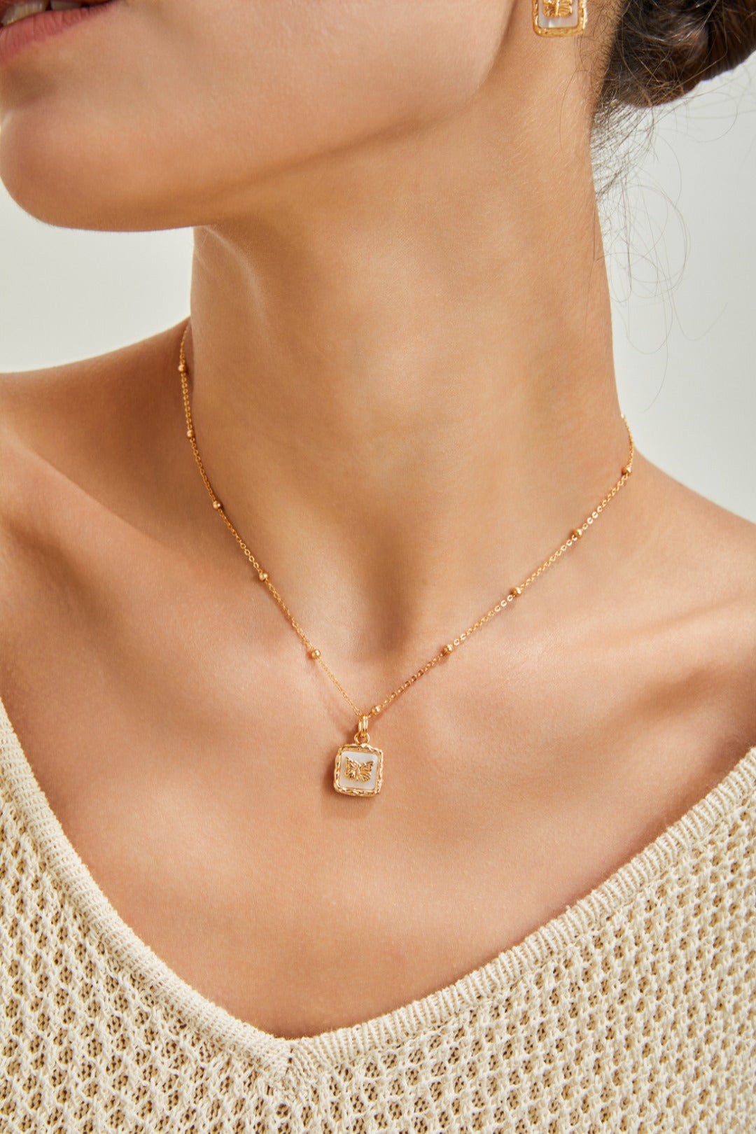 S925 Silver Molten Gold Pearl Collection Earrings and Necklace Set