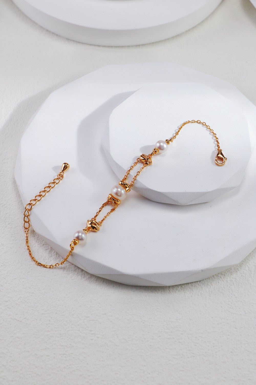 S925 Silver Molten Gold Pearl Collection Jewelry Set