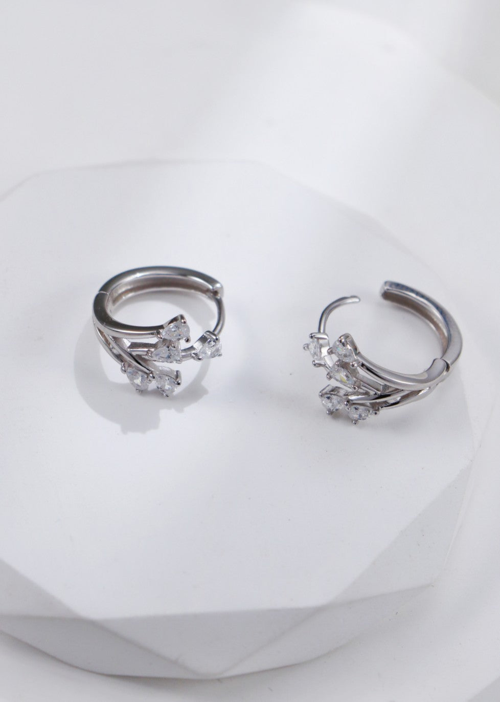 S925 Silver Pear-Shaped Zircon Earrings | Galactic Sparkle