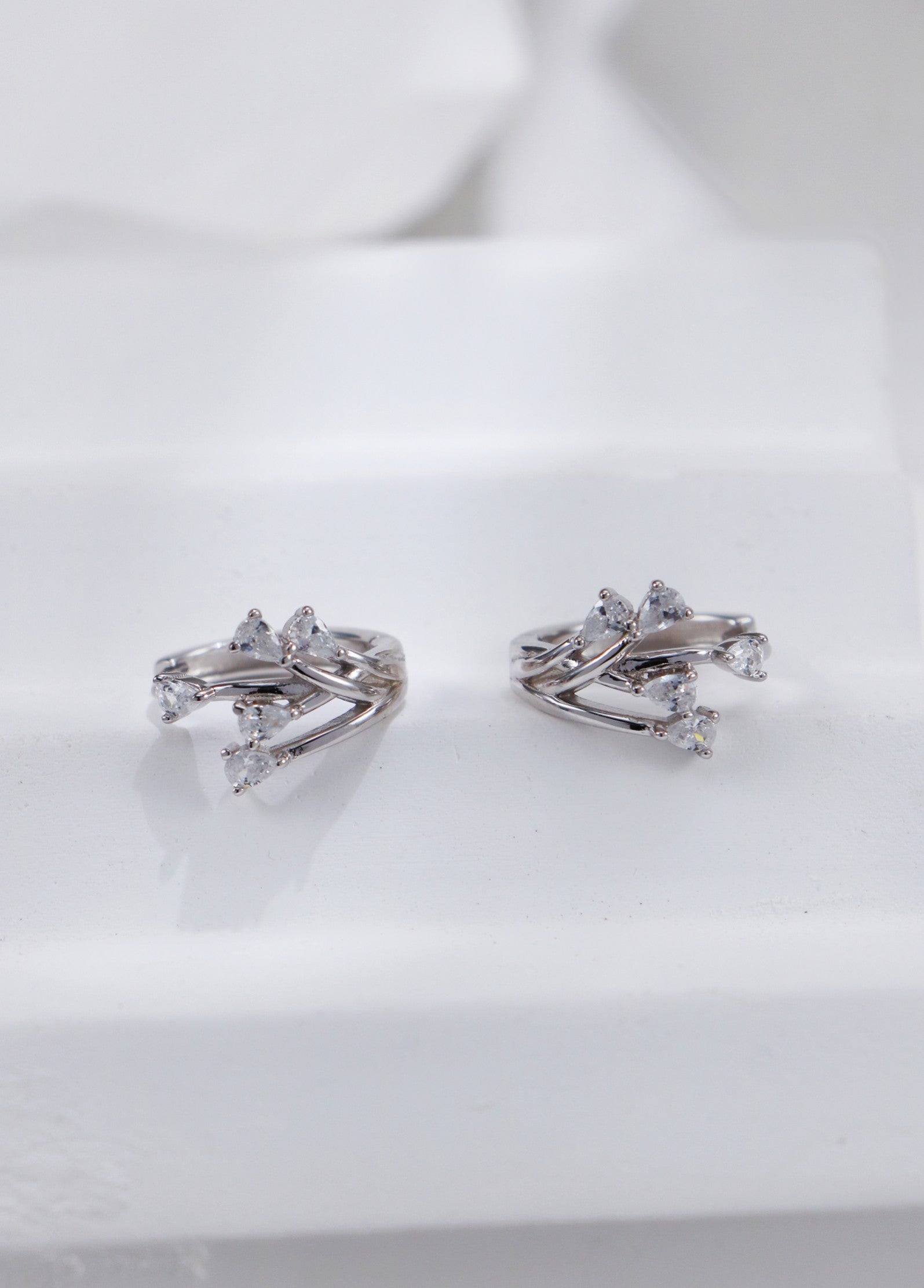S925 Silver Pear-Shaped Zircon Earrings | Galactic Sparkle