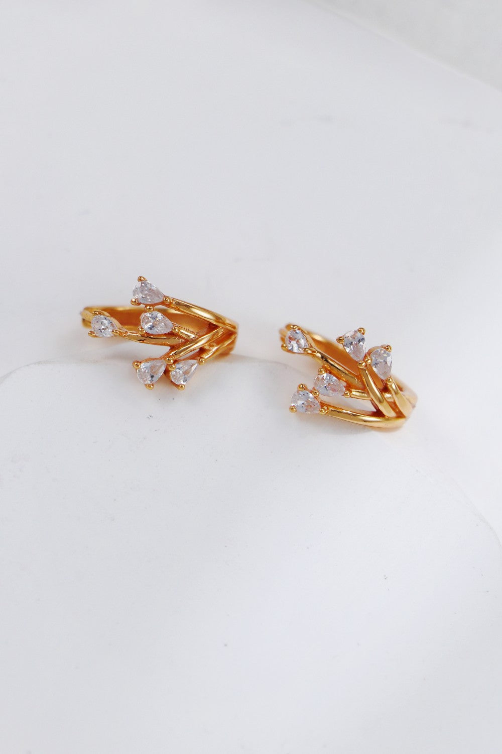 S925 Silver Pear-Shaped Zircon Earrings | Galactic Sparkle
