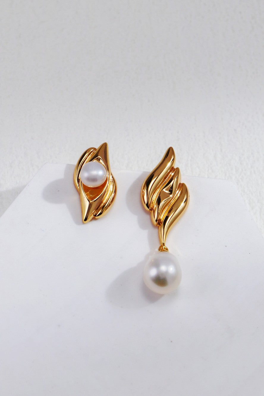 S925 Silver Pearl Necklace & Earrings Set