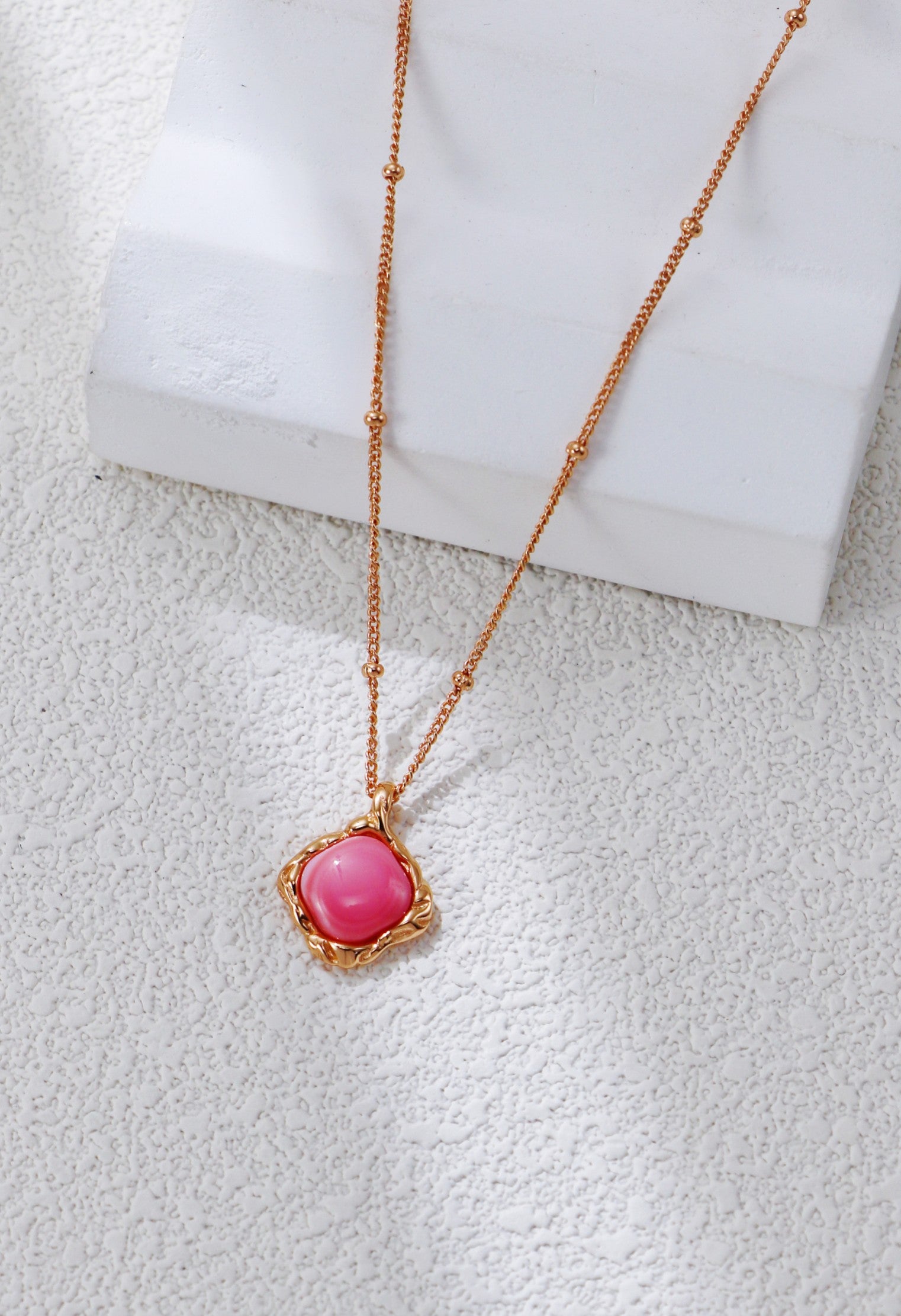 S925 Silver Pink Shell Necklace