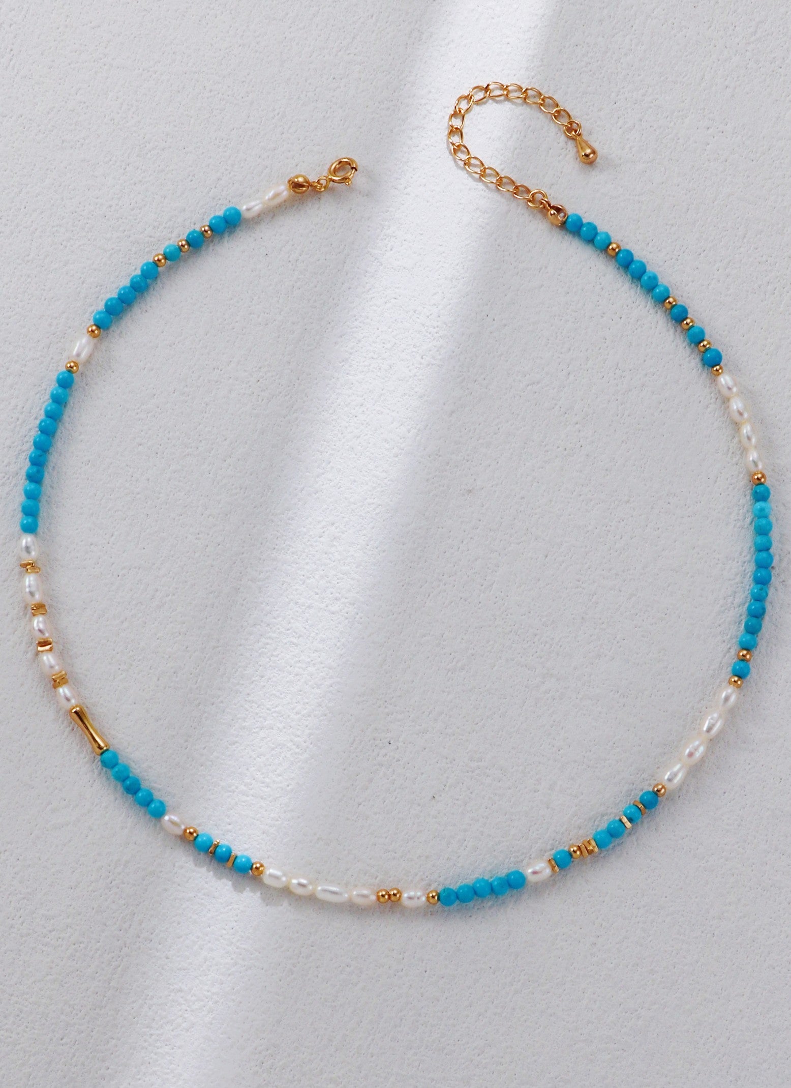 S925 Silver Turquoise & Pearl Necklace