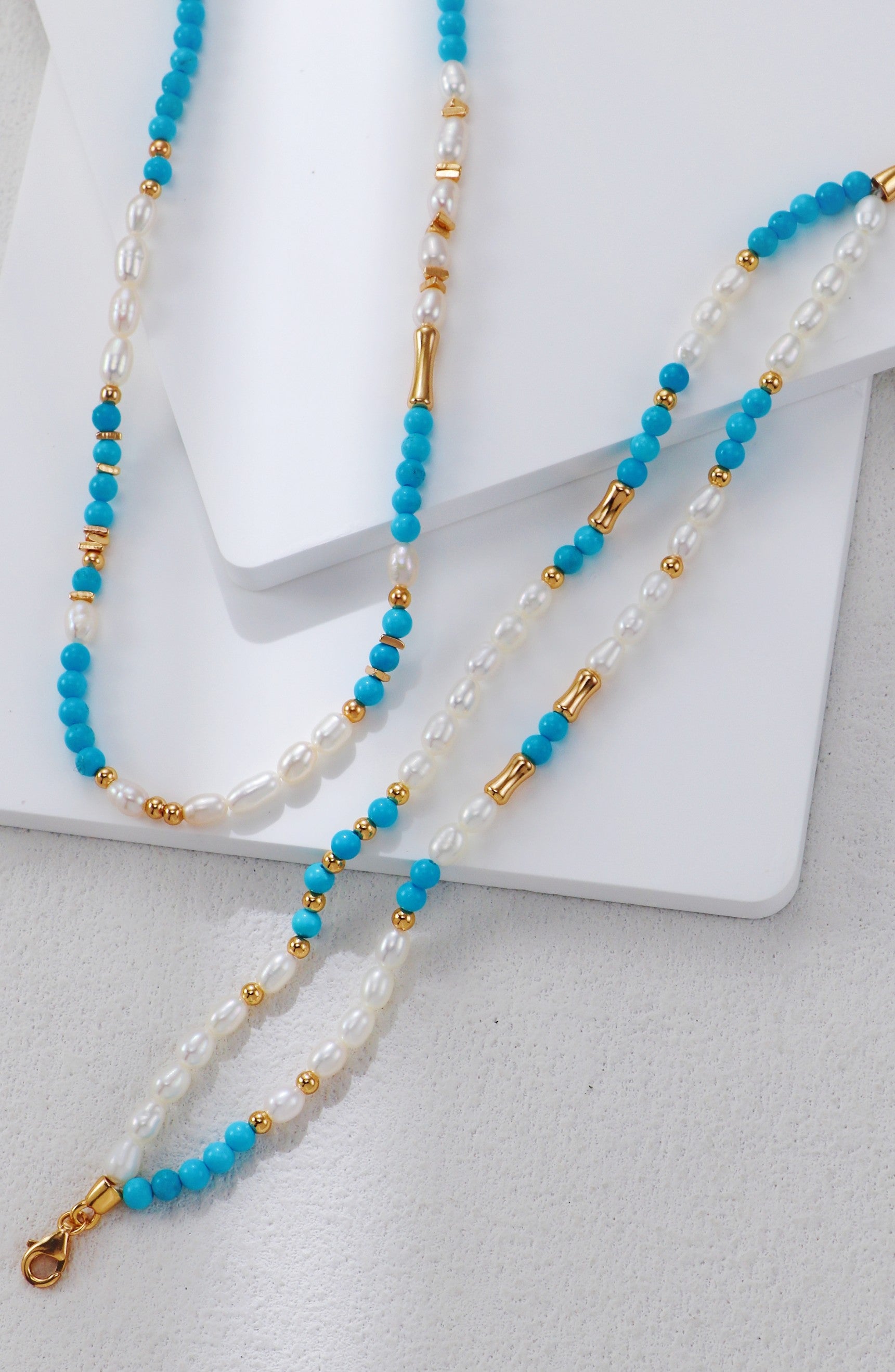 S925 Silver Turquoise & Pearl Necklace