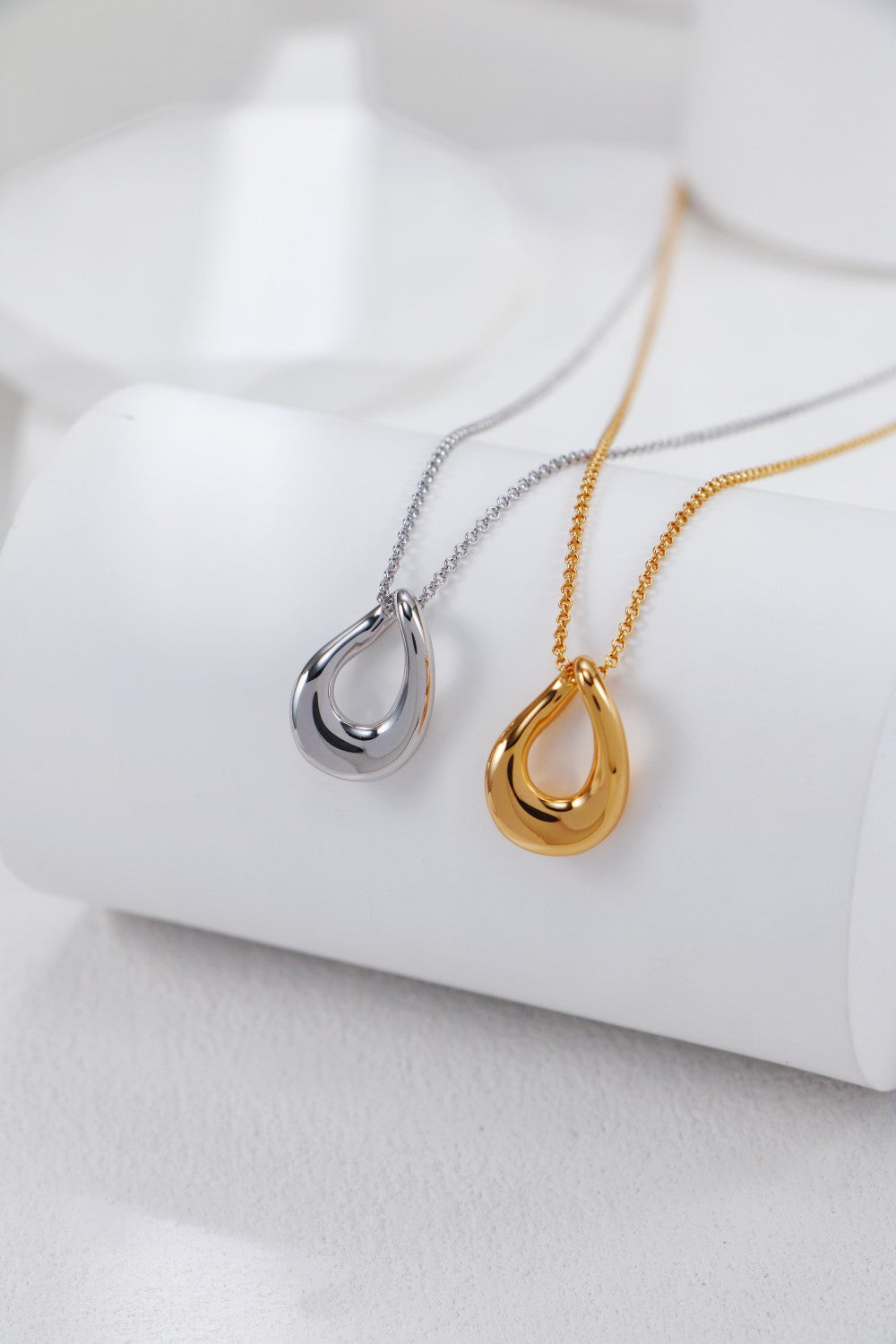 S925 Silver Twisted Minimalist Necklace and Earrings Set