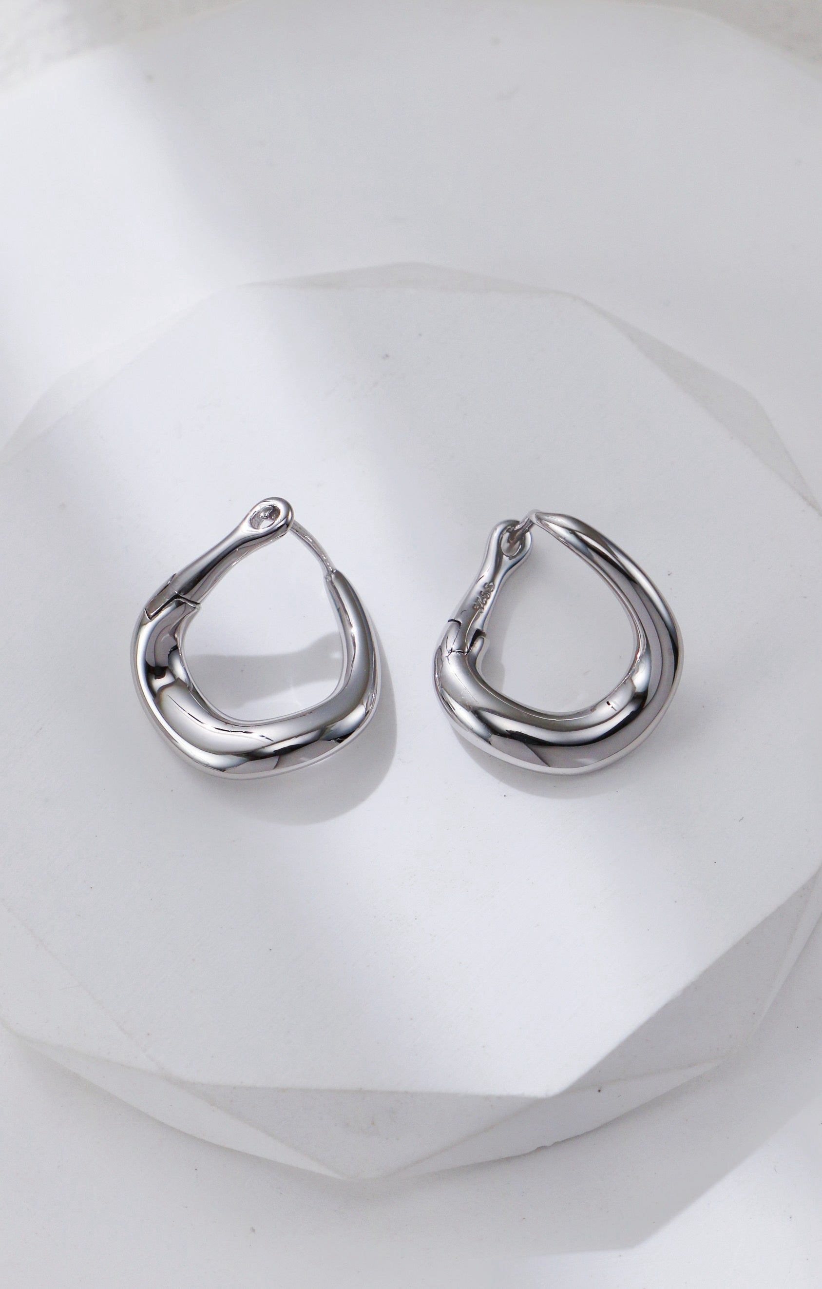 S925 Silver Twisted Minimalist Necklace and Earrings Set