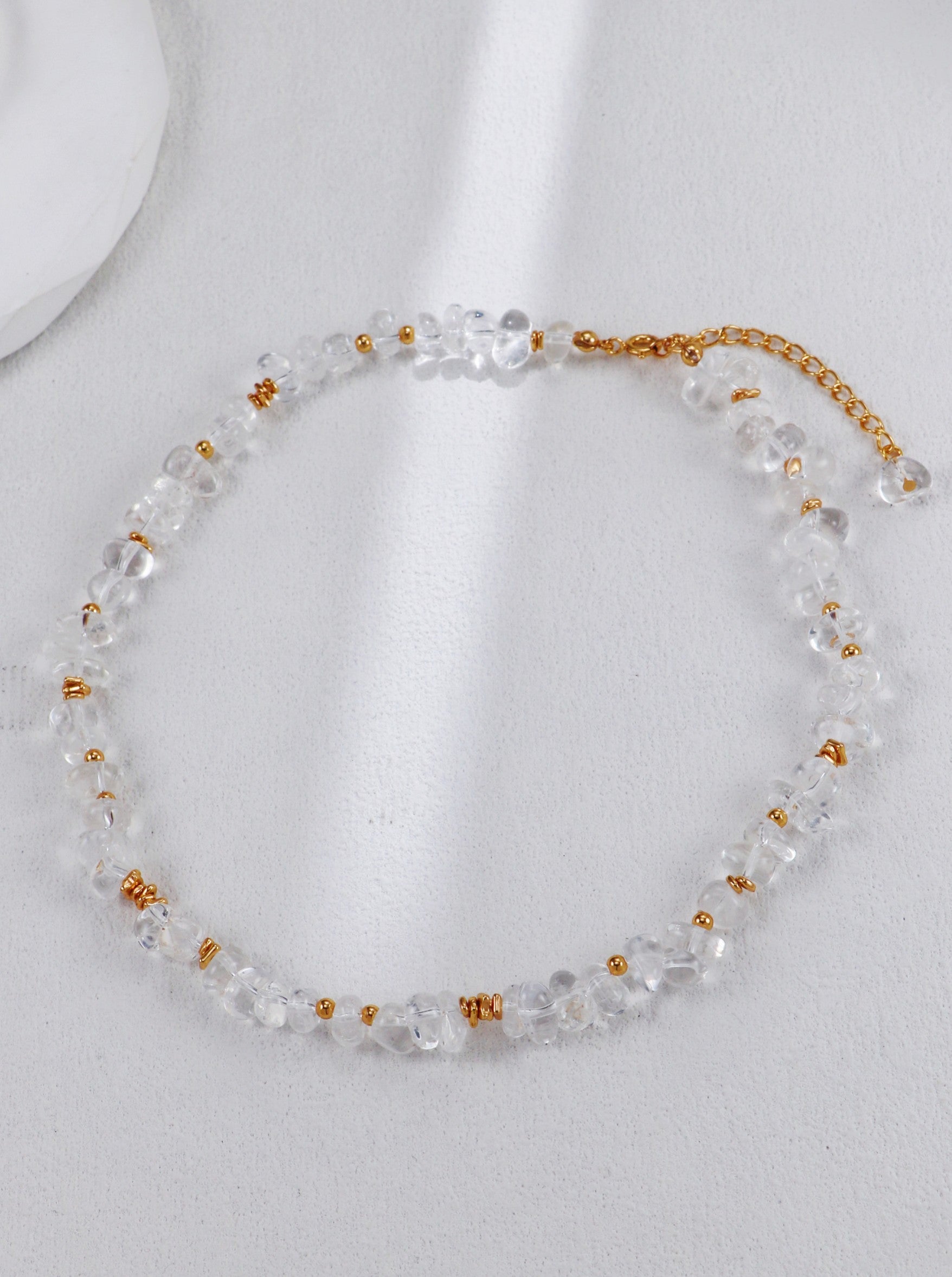 S925 Silver Vintage Gold Crystal Necklace and Bracelet Set