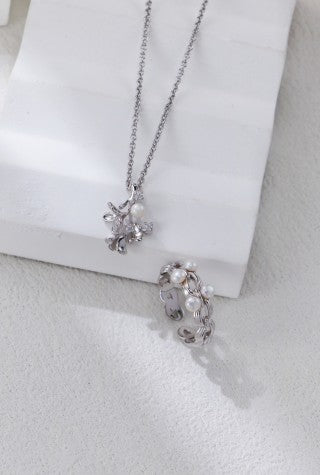 S925 Sterling Silver Sweet Osmanthus Pearl Necklace