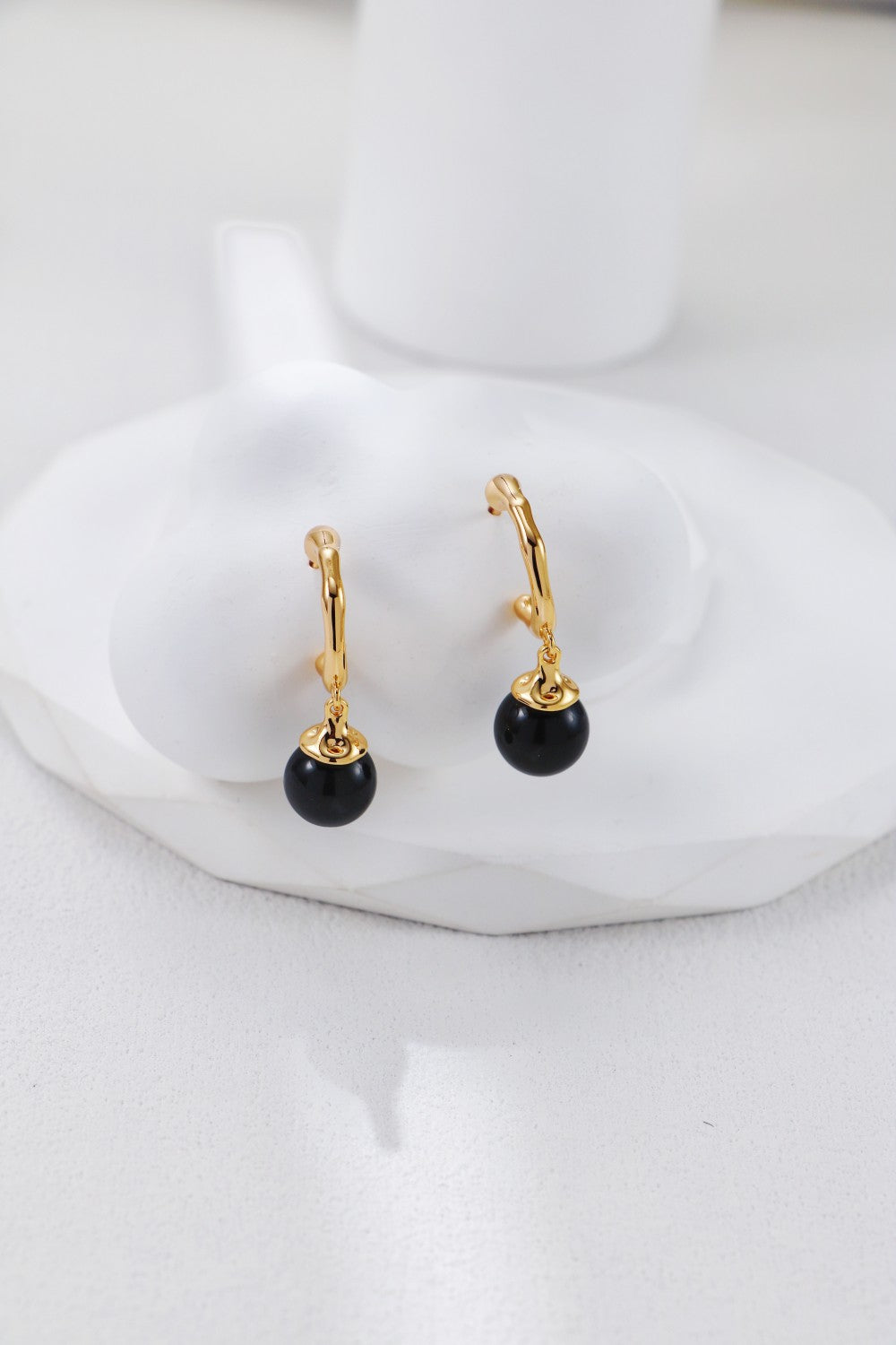 Silver Black Onyx Earrings and Necklace Set | Cool Elegance & Versatility