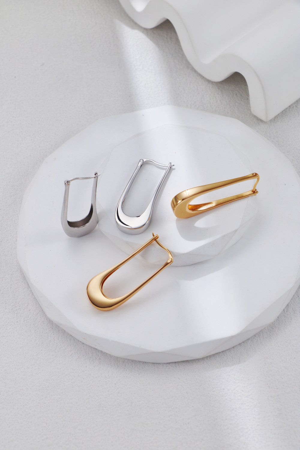 Silver Minimalist Long Earrings | Soft & Bold Elegance
