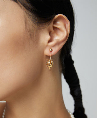 Sterling Silver Minimal Earrings and Necklace Set - Floral Cluster Collection
