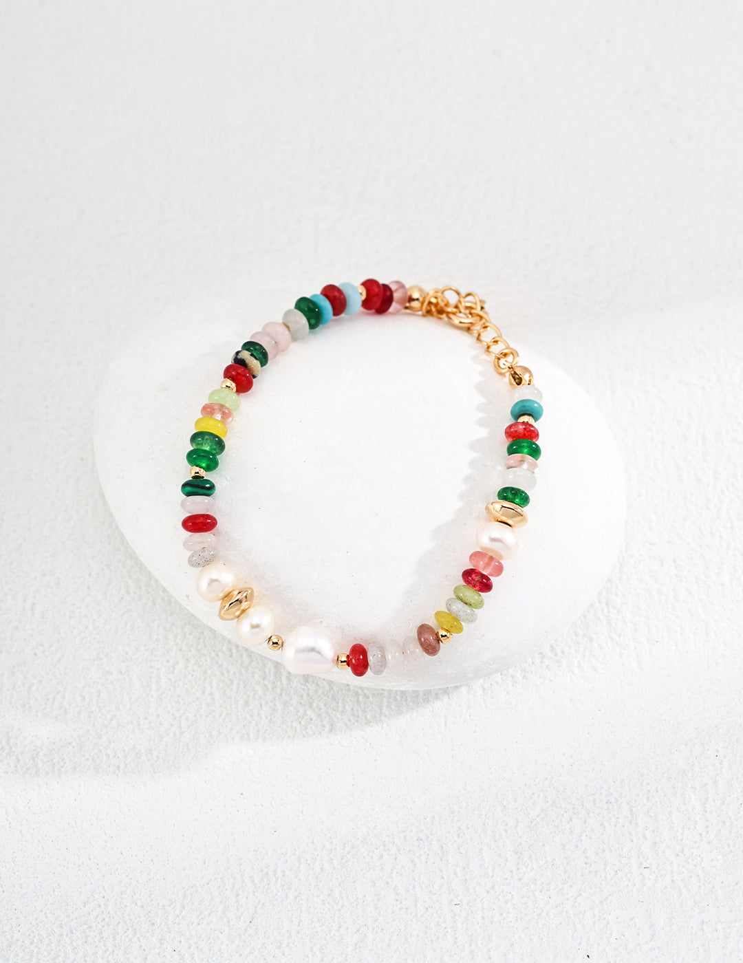Sterling Silver Pearl & Colorful Gemstone Jewelry Set