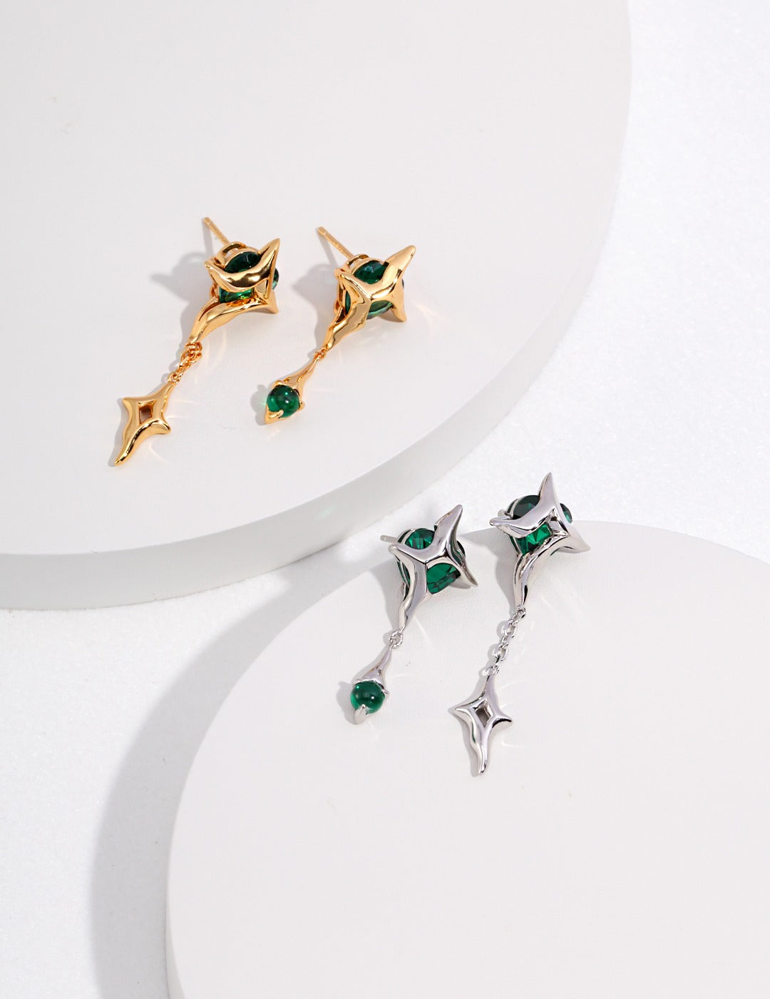 The Avant-Garde Star Collection | Abstract 3D Asymmetrical Silver & Gemstone Jewelry Set