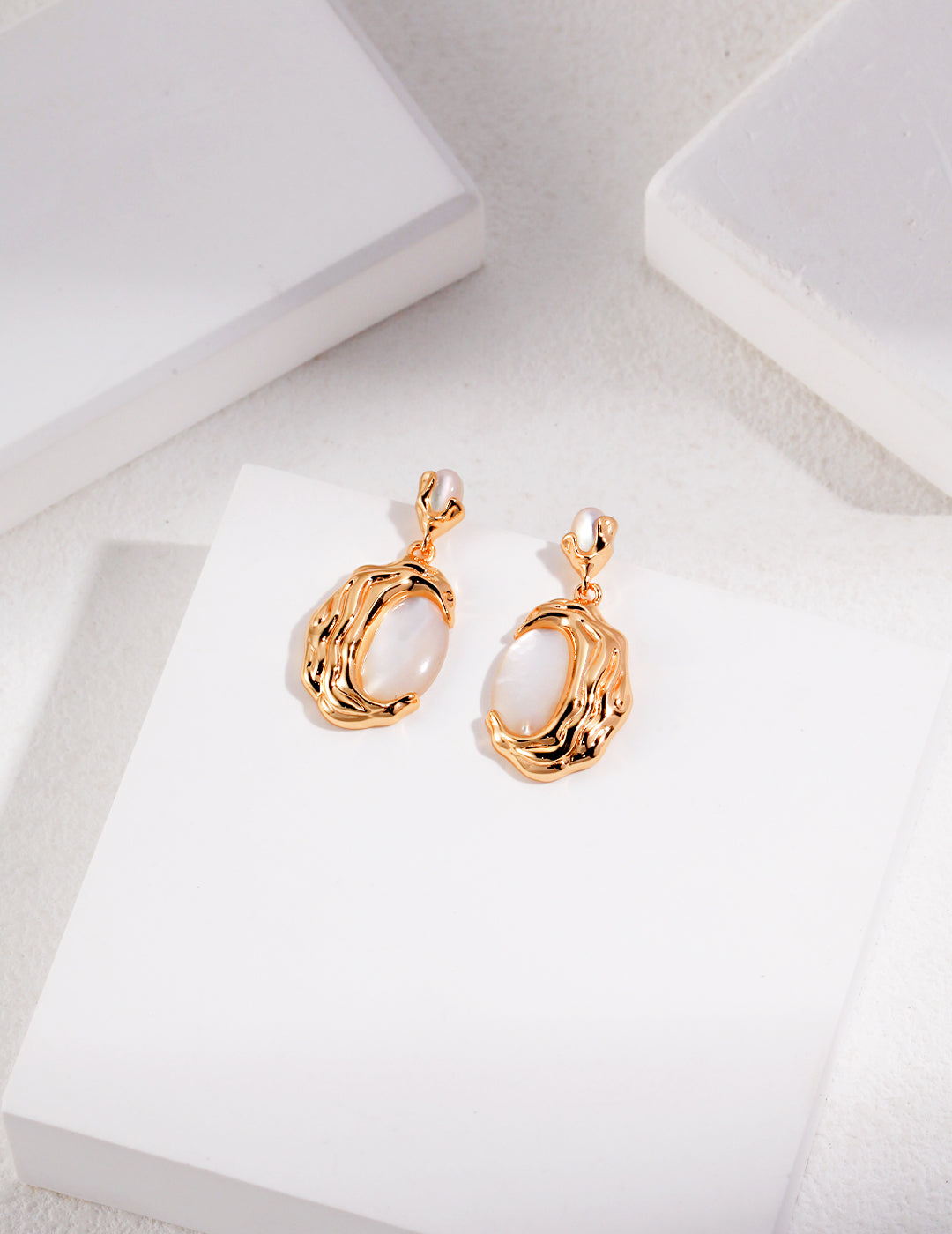 The Molten Heirloom Collection | Textured Sterling Silver & Mother of Pearl Set