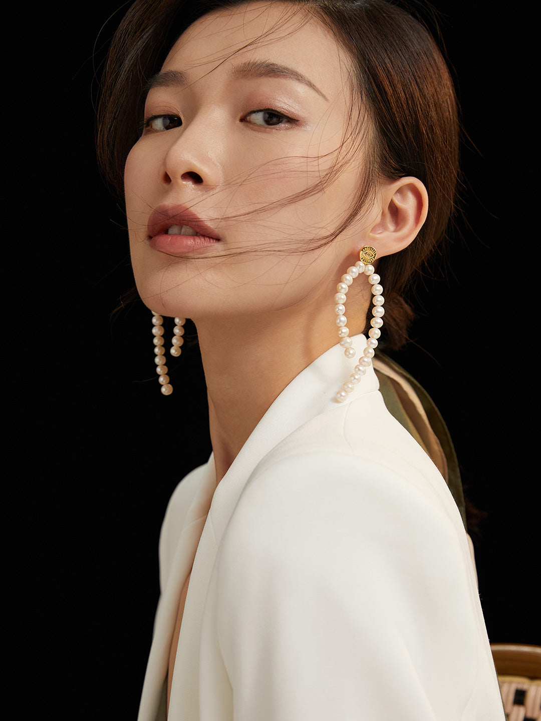 Vintage Pearl Earrings | Hong Kong Style Sterling Silver Statement