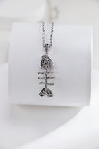 S925 Silver Personalized Fishbone Necklace
