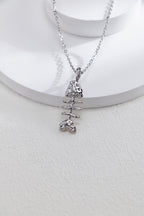 S925 Silver Personalized Fishbone Necklace