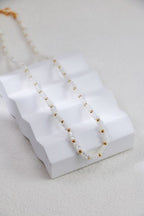 S925 Silver Vintage Gold White Shell Necklace
