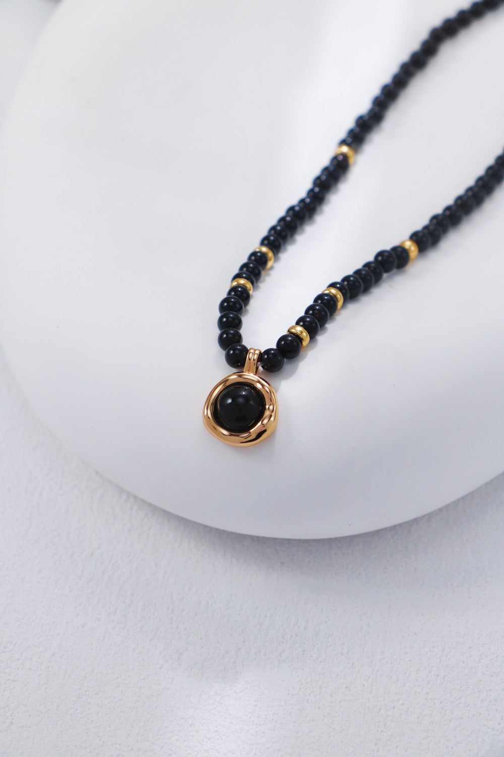 The Celestial Midnight Collection | S925 Sterling Silver & Black Agate Necklace