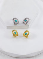 S925 Silver Turquoise Stud Earrings|Elegant Minimalist Charm