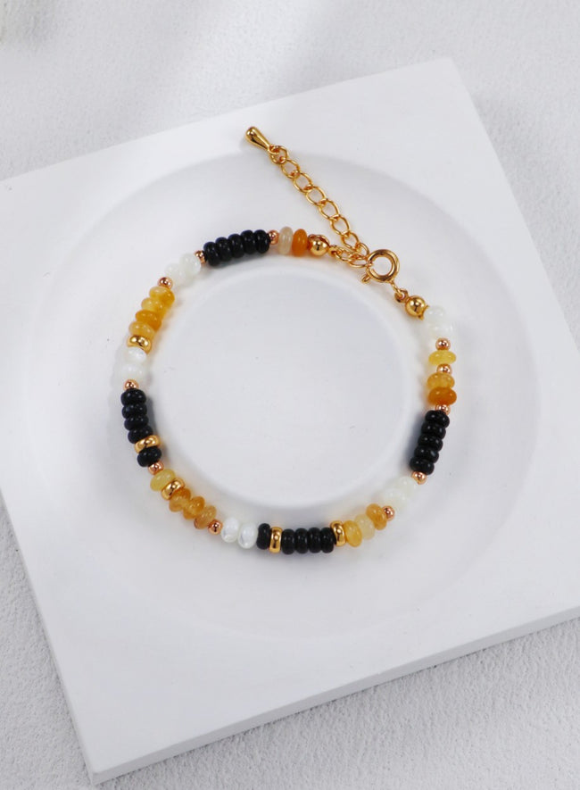 S925 Silver Colorful Stone Necklace&Bracelet Hover Image