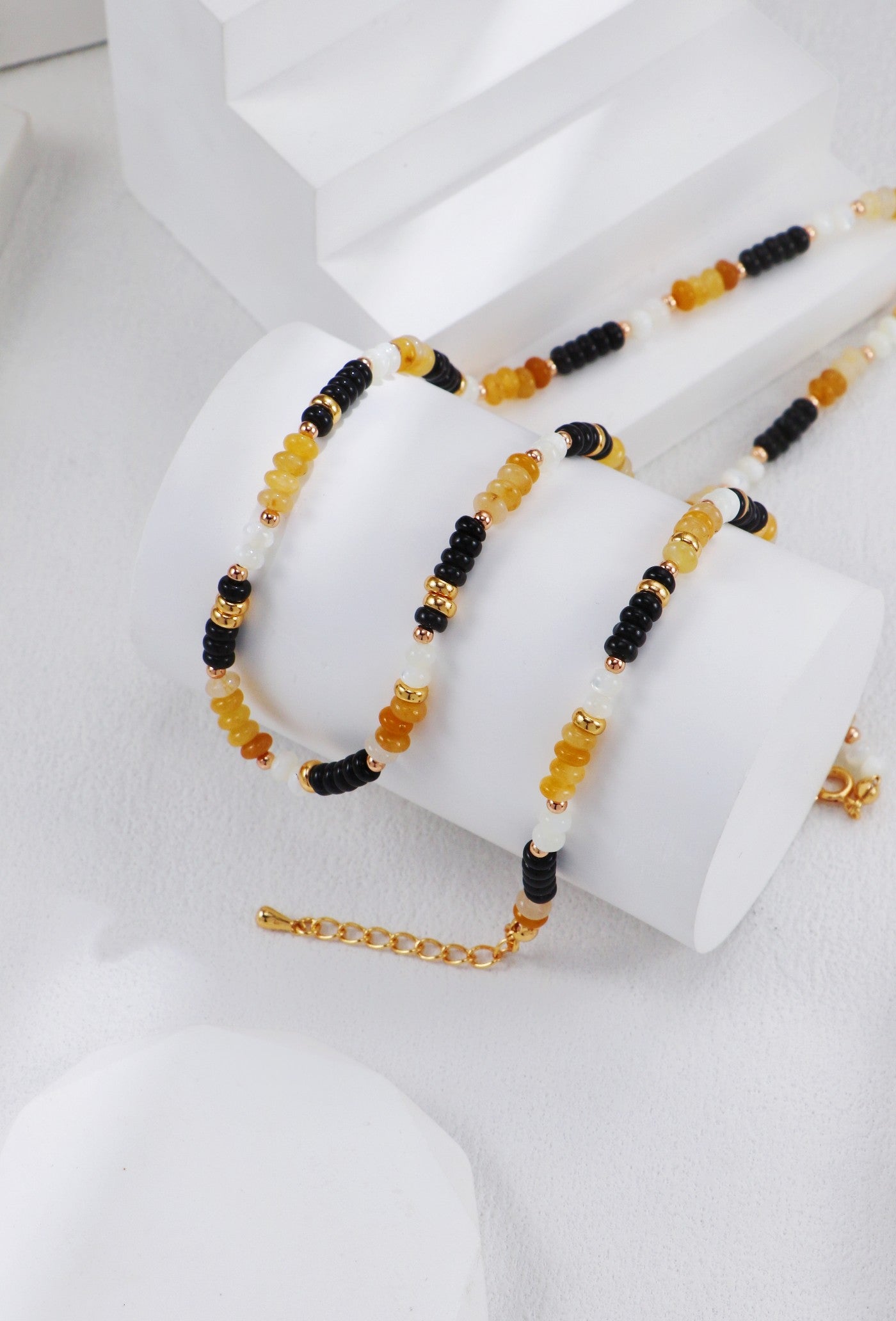 S925 Silver Colorful Stone Necklace & Bracelet Set