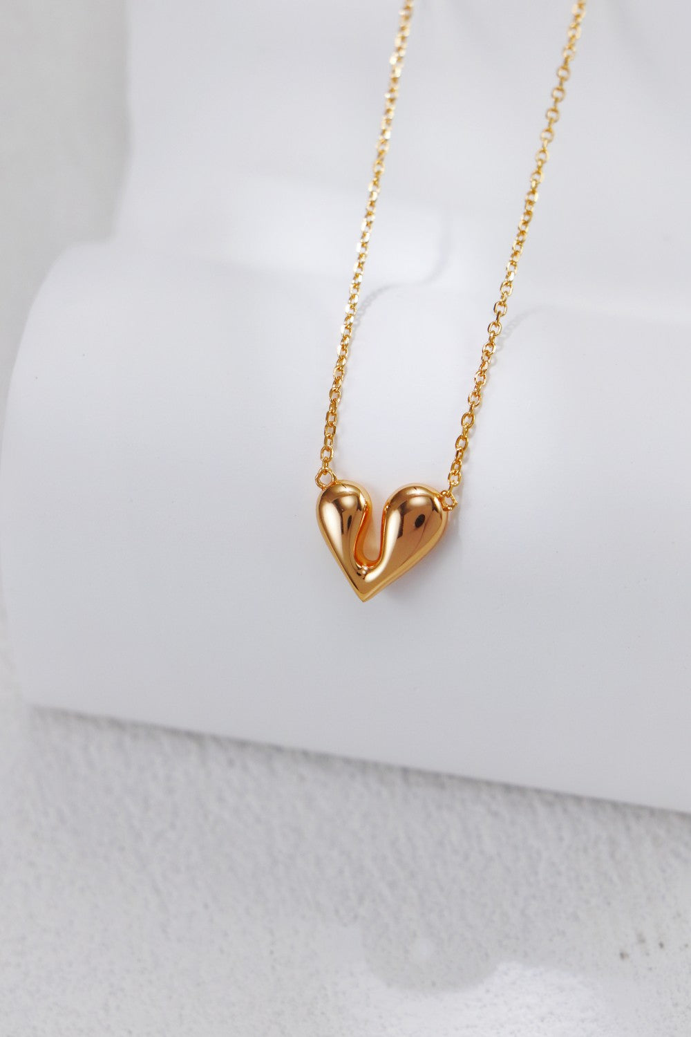 S925 Silver Tiny Heart Necklace and Earrings Set