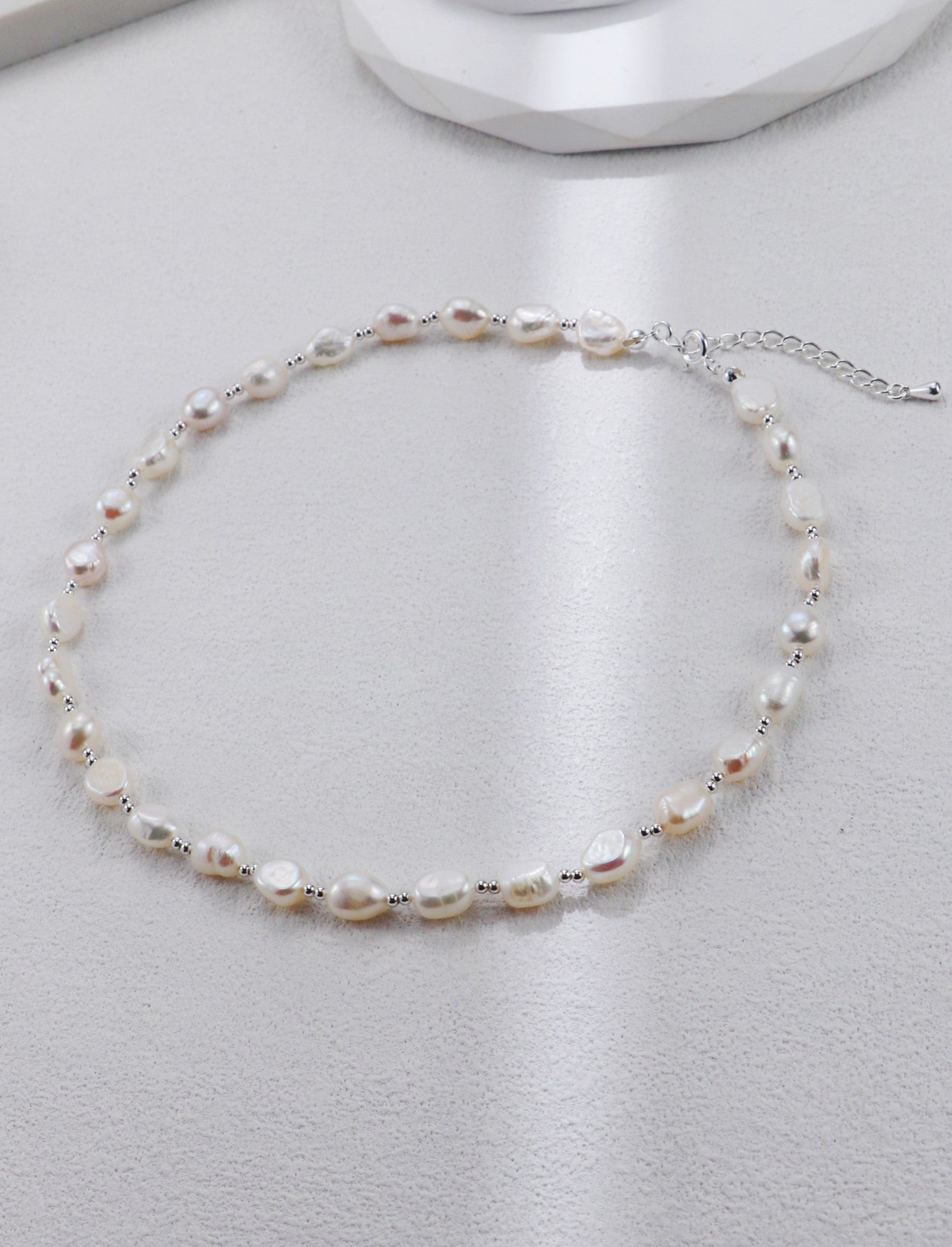 S925 Silver Natural Finish Pearl Necklace