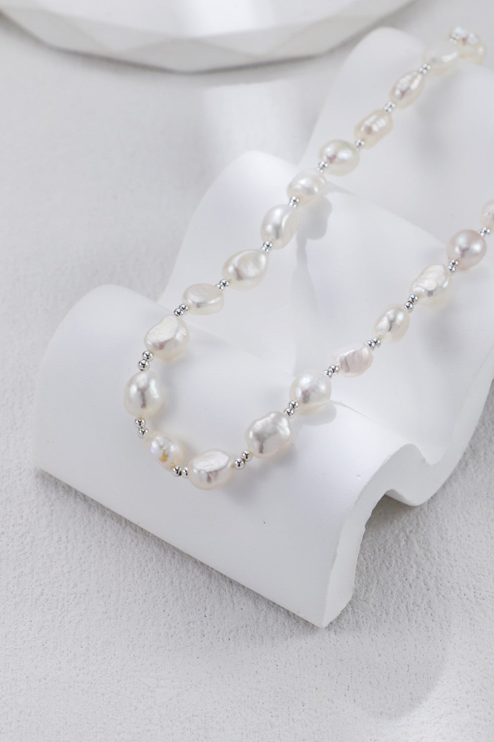 S925 Silver Natural Finish Pearl Necklace
