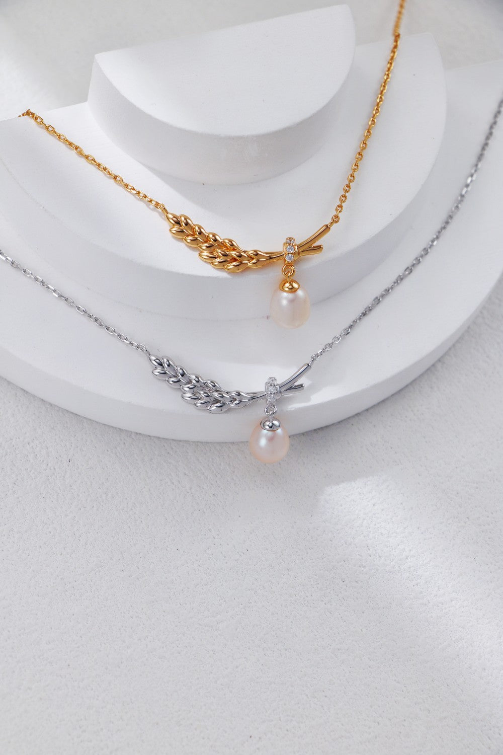 S925 Silver Wheat Ear Pearl Necklace