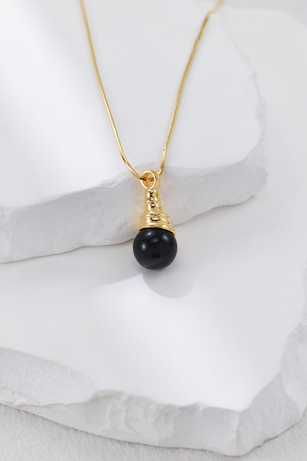 S925 Silver Black Onyx Necklace and Earrings Set