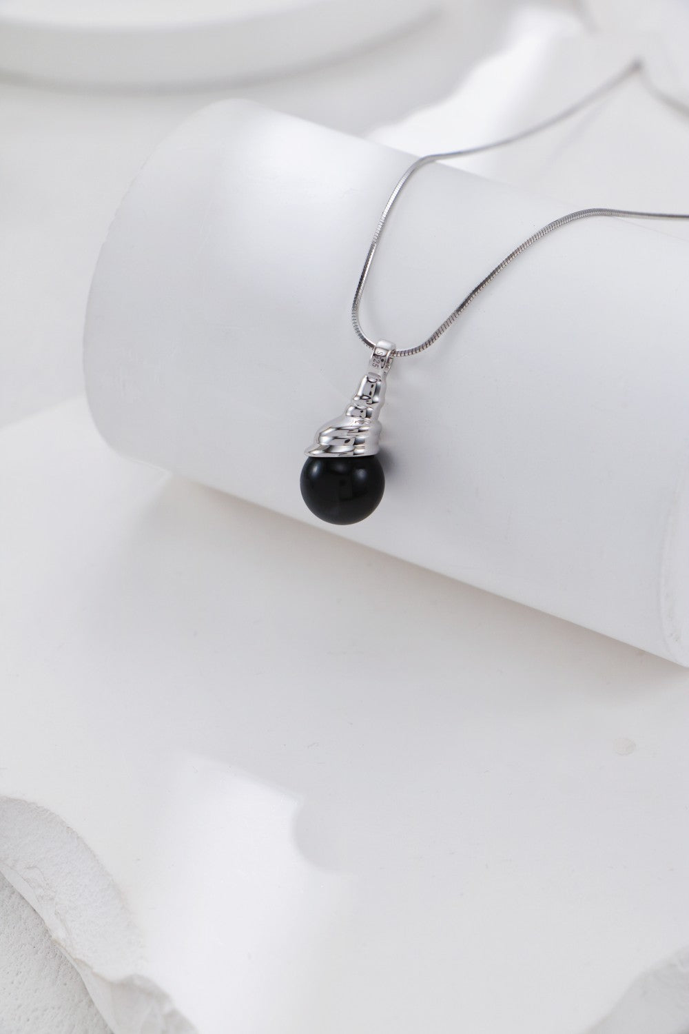 S925 Silver Black Onyx Necklace and Earrings Set