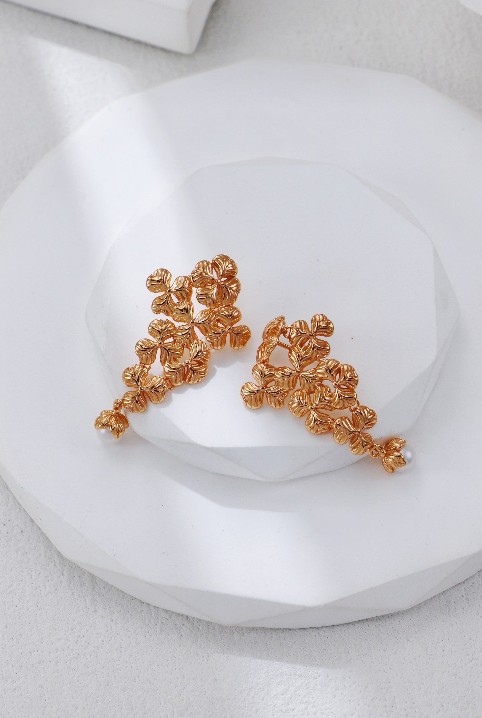 S925 Silver Prosperity Series Pearl Earrings and Necklace Set