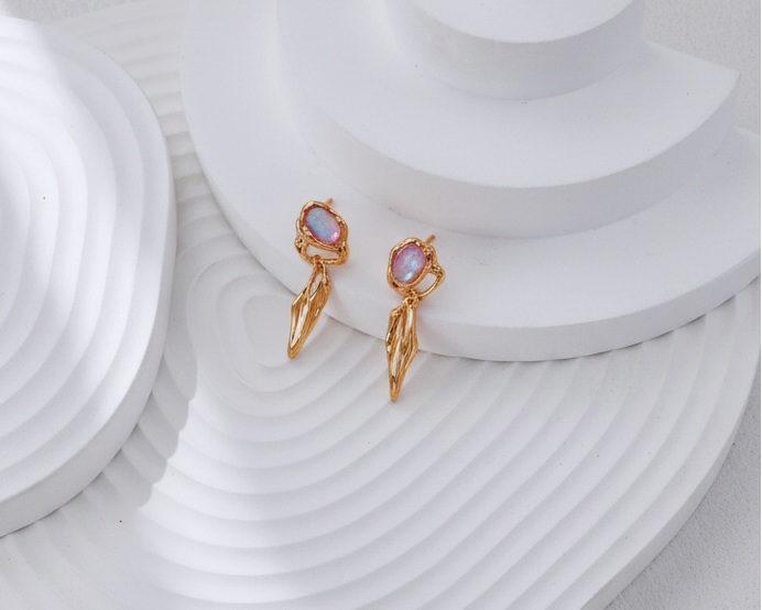 The Ethereal Aura Collection Set| Sterling Silver & Lab-Created Moonstone – view 10