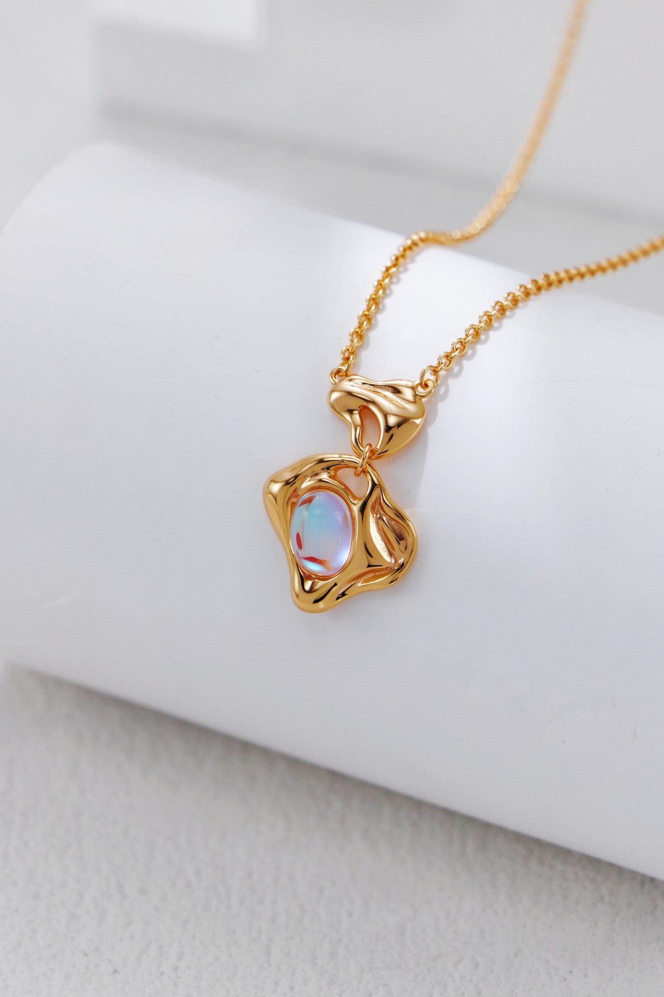 The Ethereal Aura Collection Set| Sterling Silver & Lab-Created Moonstone