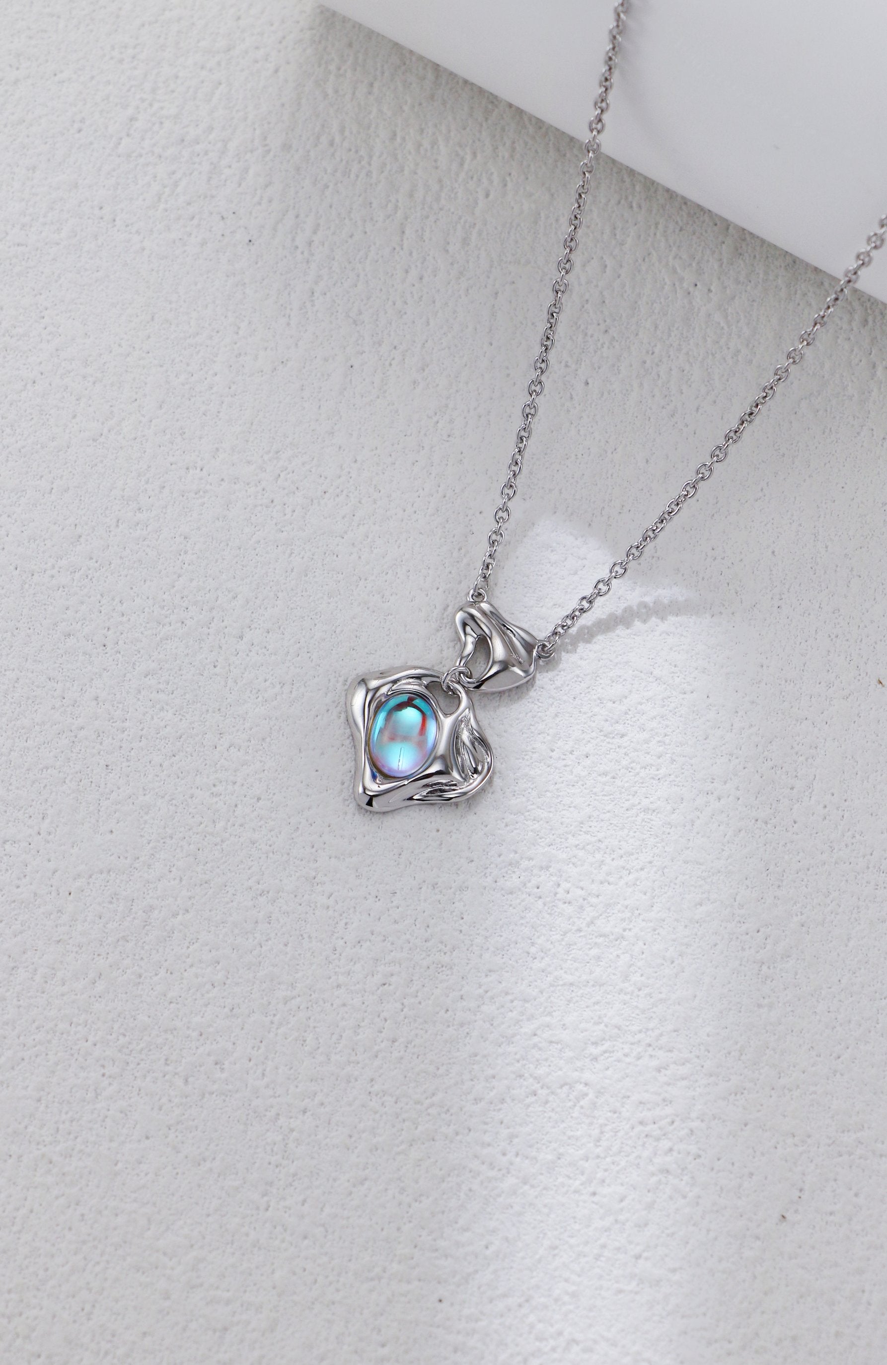 The Ethereal Aura Collection Set| Sterling Silver & Lab-Created Moonstone