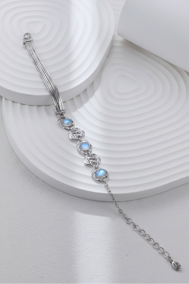 The Ethereal Aura Collection Set| Sterling Silver & Lab-Created Moonstone – view 13