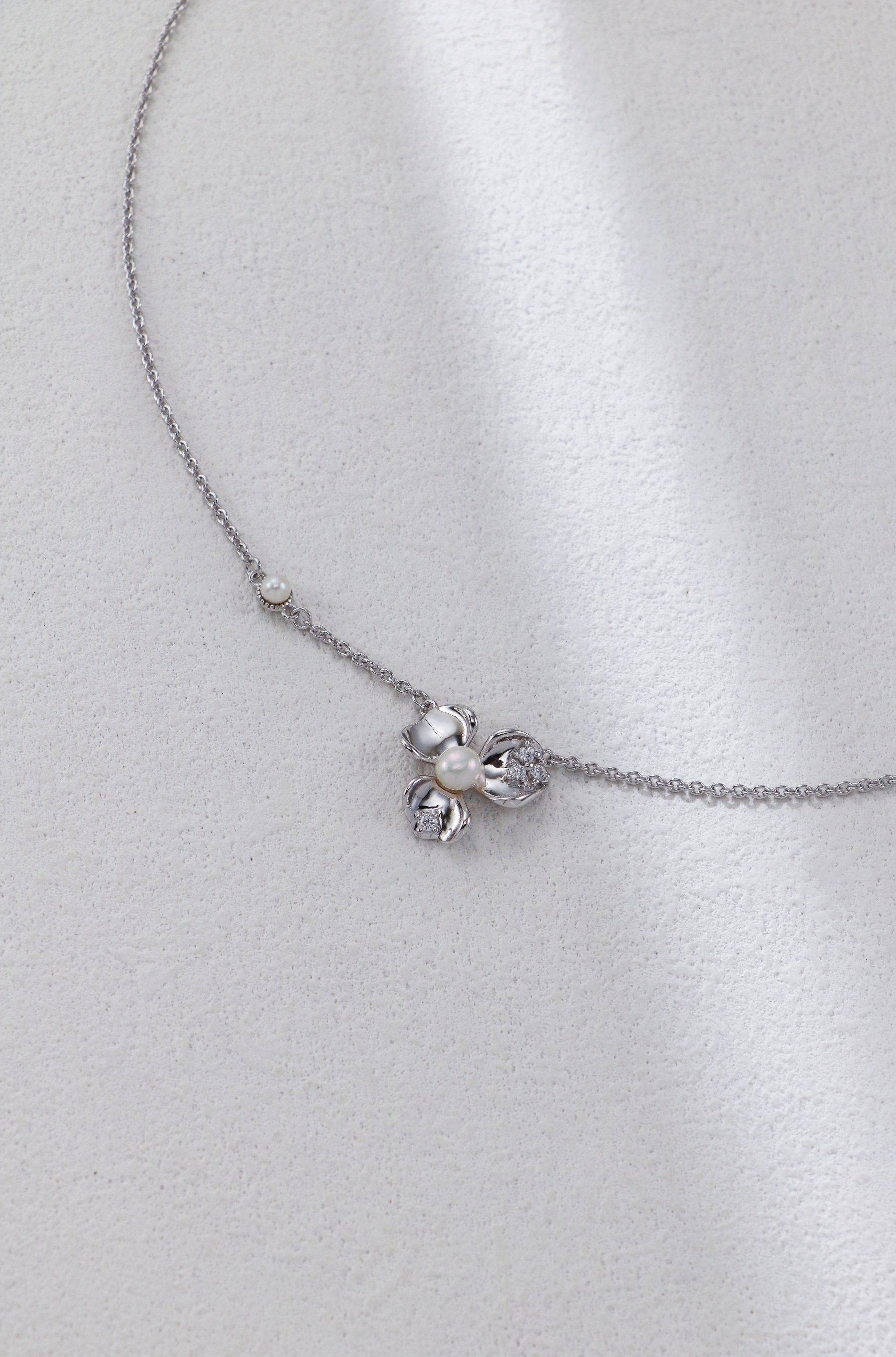 The Botanical Boutique Collection Set | S925 Silver, Pearl & Pavé Blossom