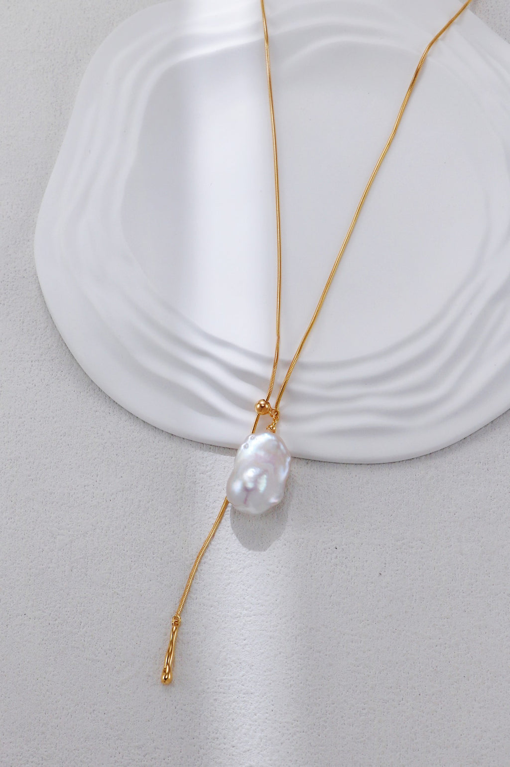 S925 Silver Baroque Pearl Necklace