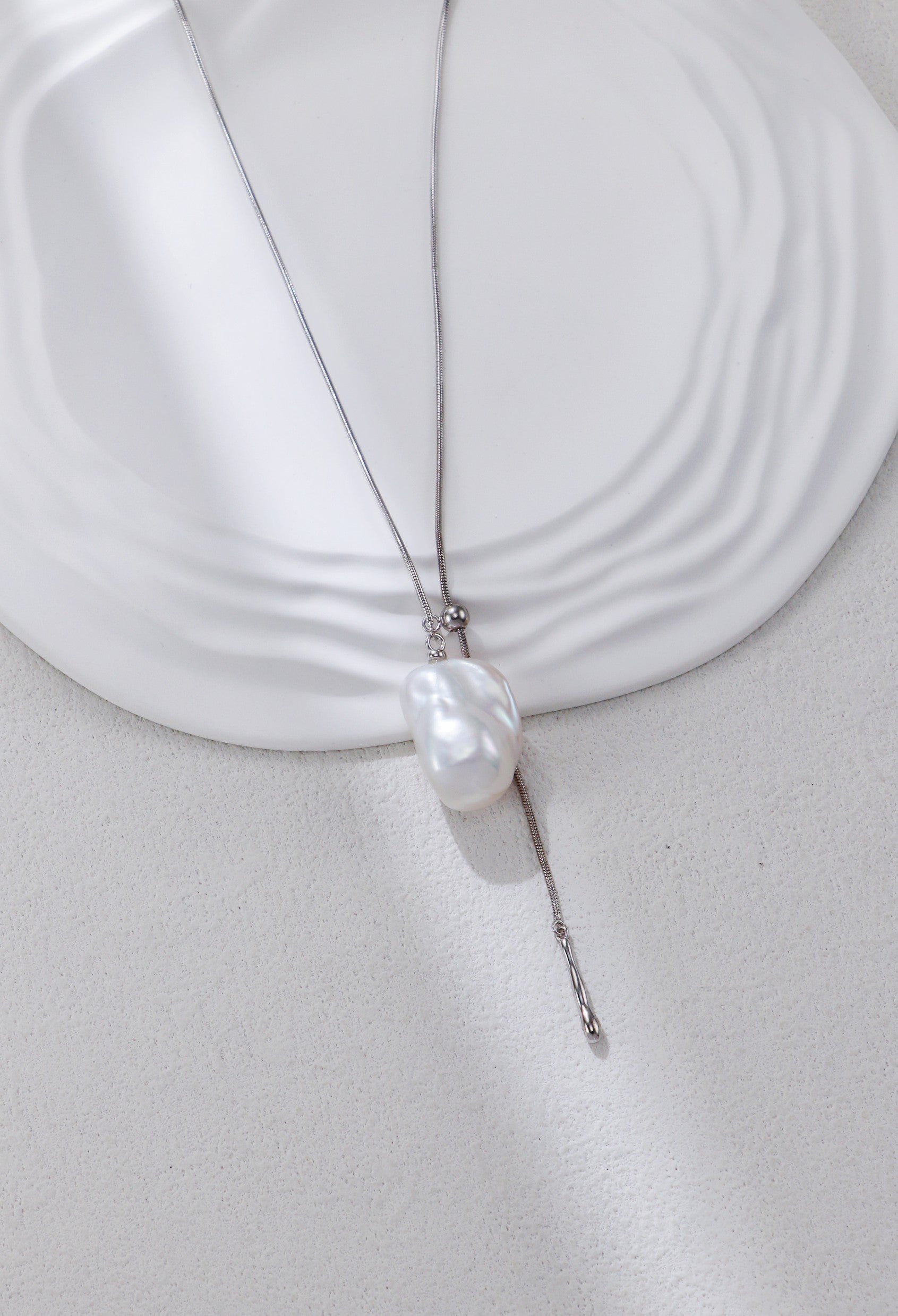 S925 Silver Baroque Pearl Necklace