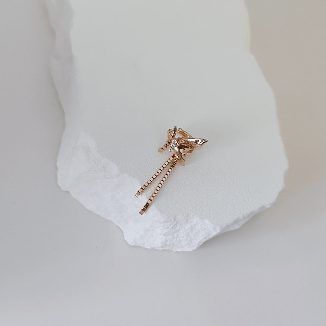 Butterfly Whisper Ear Cuff|Sterling Silver (Single)