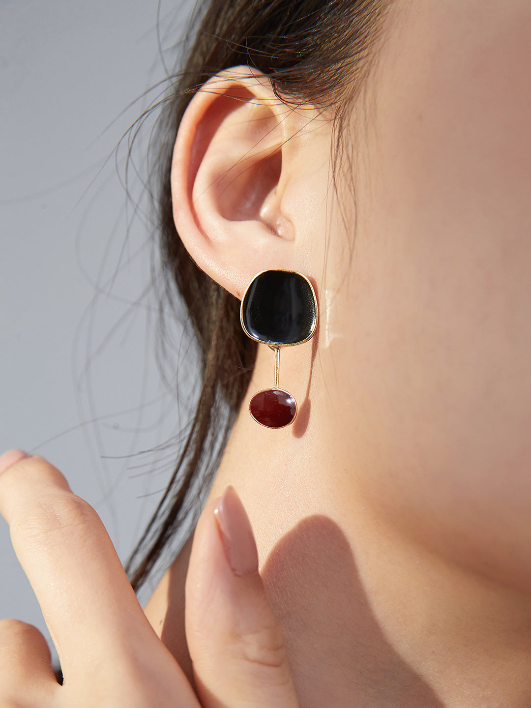 Two-Tone Drip Glaze Earrings