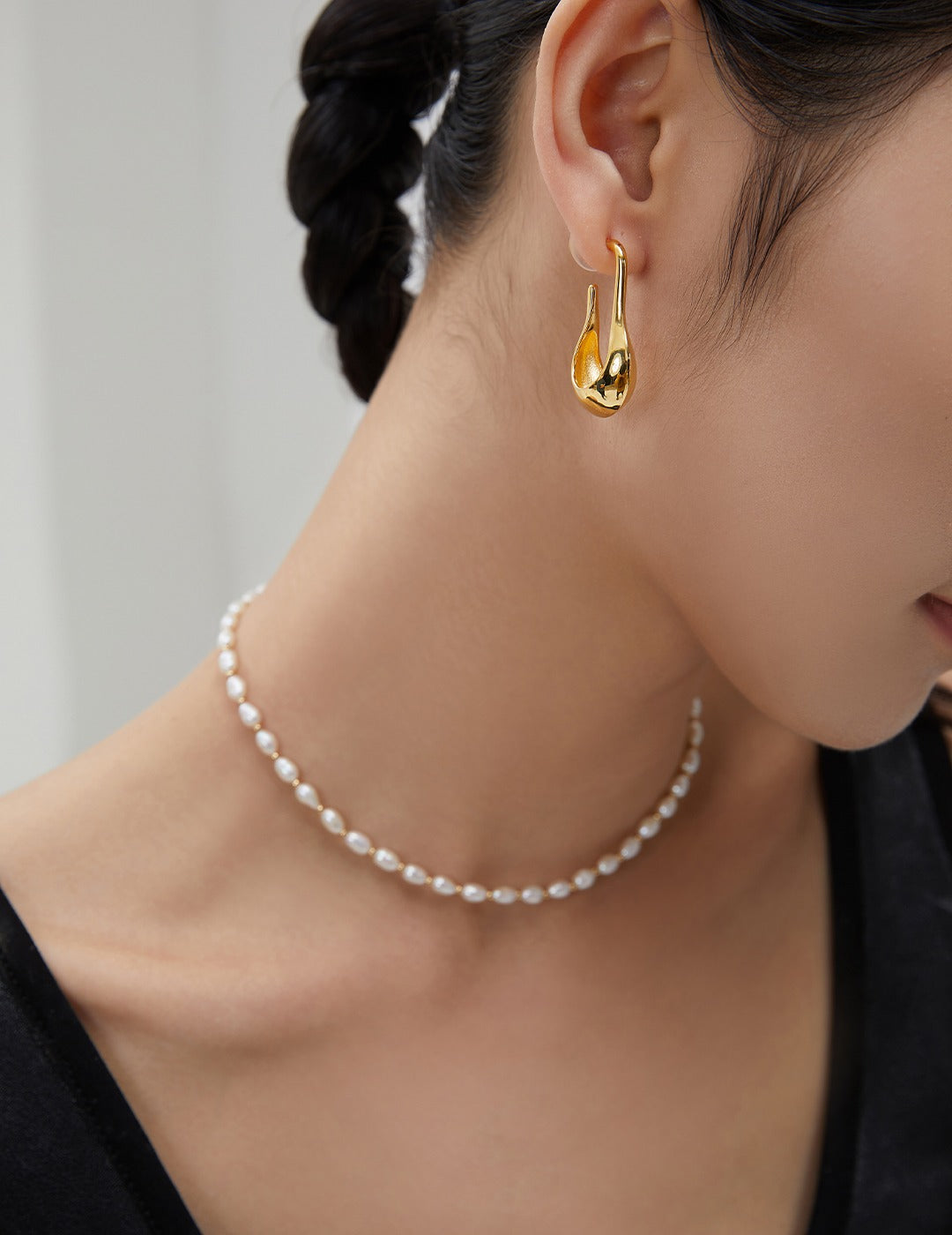 Sterling Silver Pearl Choker Necklace