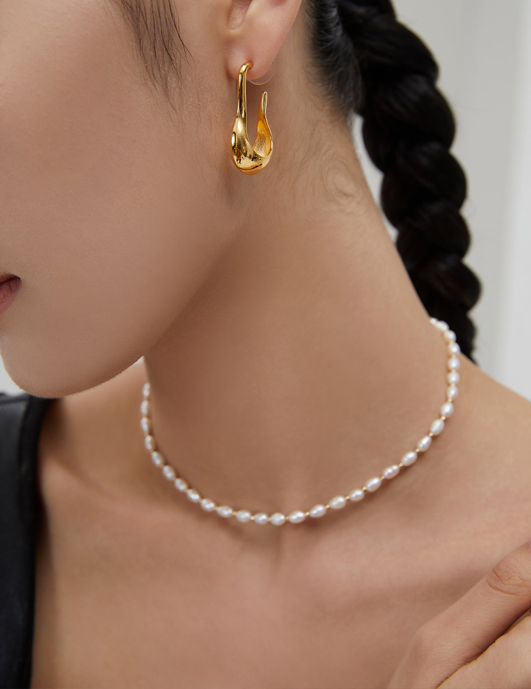 Sterling Silver Pearl Choker Necklace